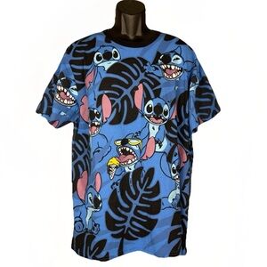 Walt Disney Lilo Stitch All Over Print Magic Kingdom Epcot Unisex T-Shirt Sz 2XL